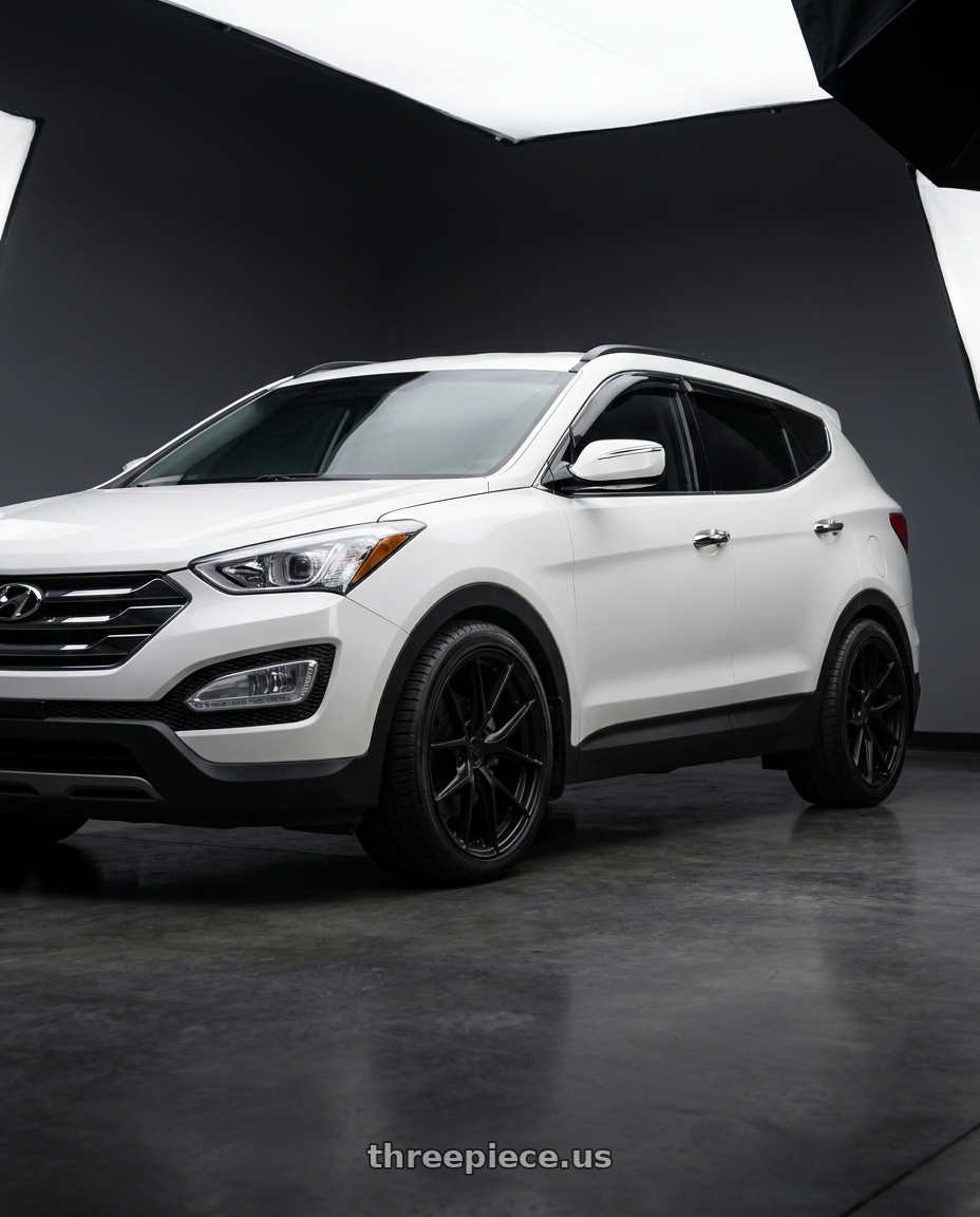 2013 hyundai santa fe with Aodhan AFF7 5x120 20x10.5+35 Matte Black wheels