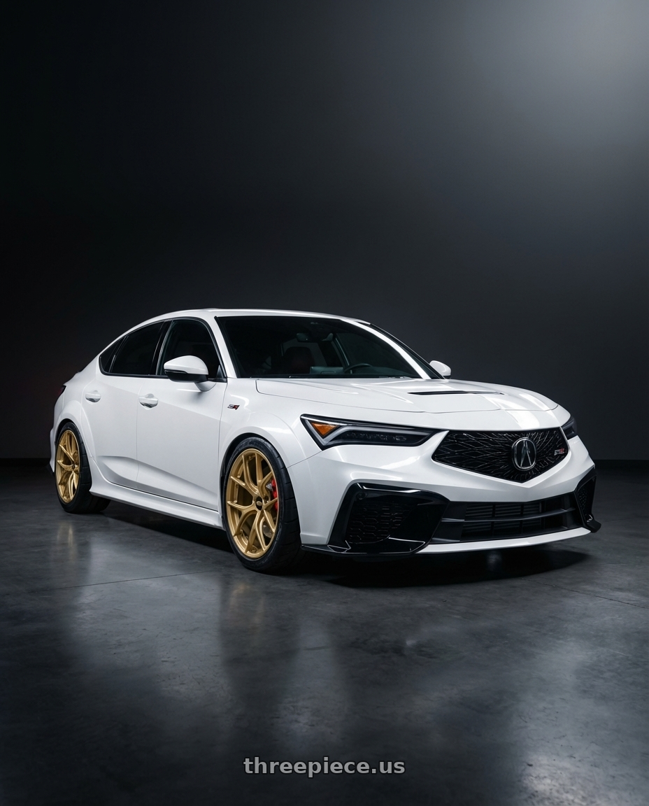 2024 Acura Integra Type S with BBS FI-R 5x120 19x9.5+22 Gold wheels