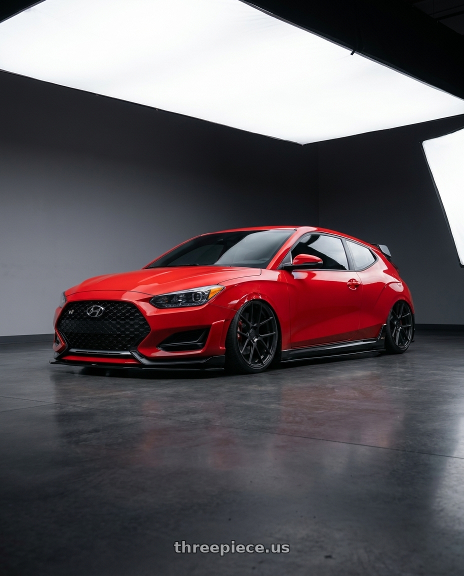 2022 Hyundai Veloster N with Avant Garde Wheels M510 5X114.3 19x9.5 +40 Matte Black wheels