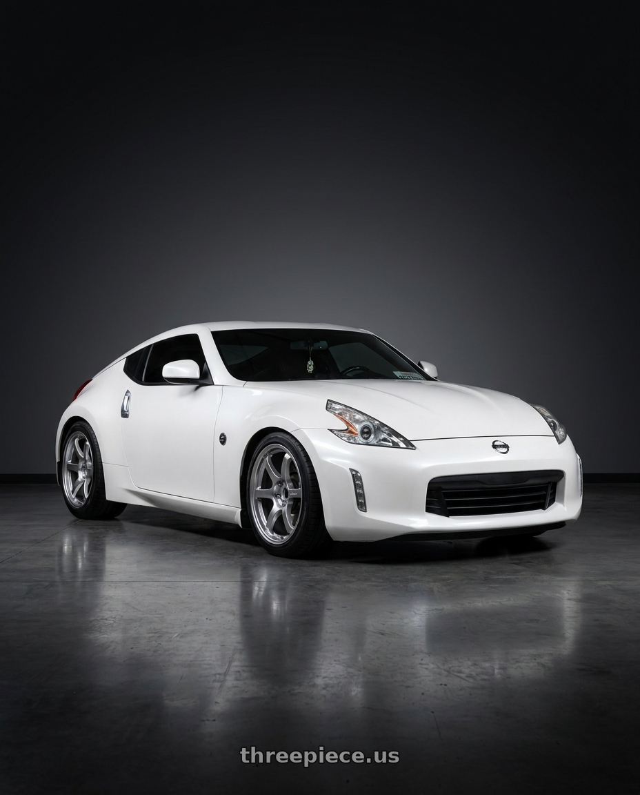 2017 Nissan 370z  with Gram Lights 57DR 5x114.3 19x9.5 +25 GRACE SILVER wheels