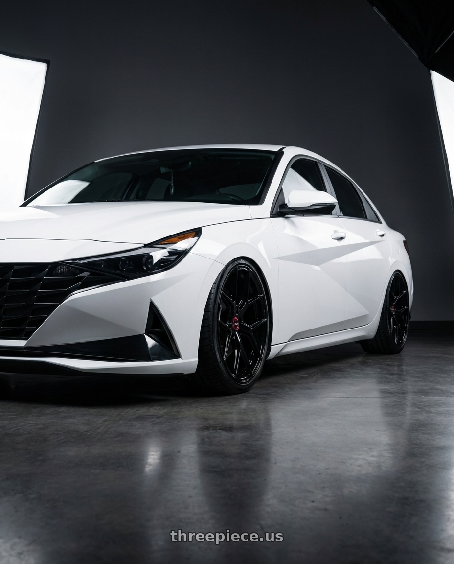 2024 Hyundai Elantra N with Vossen HF-5 19x9.5 / 5x114.3 / ET40 / Deep Face / 73.1 - Gloss Black Wheel - HF5-9N63 wheels