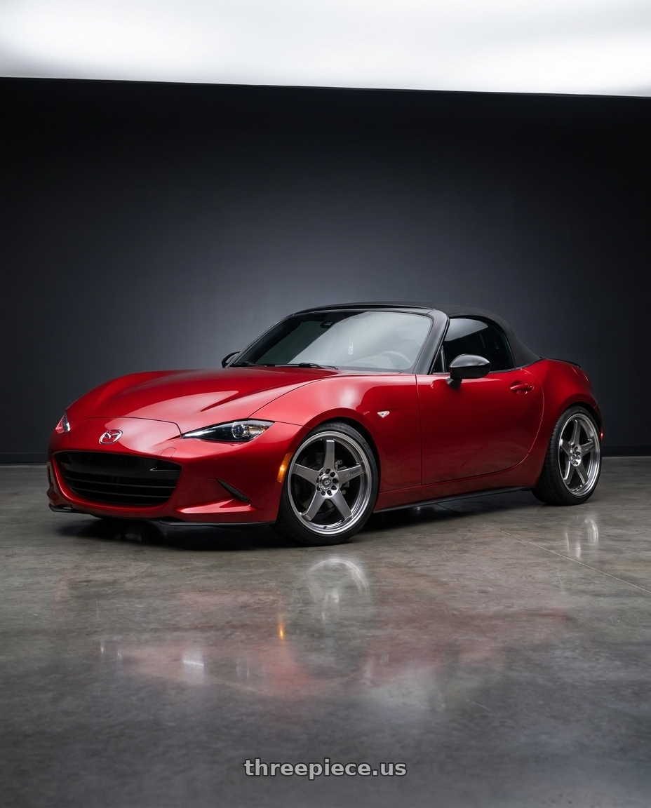 2016 Mazda Miata with Enkei EV5 4x100/114.3 17x7+38 Hyper Black wheels