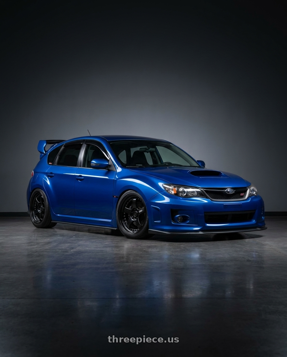 2008 Subaru sti hatch with SSR Professor SP1 5x114.3 18X9+44 HP Disk Black wheels