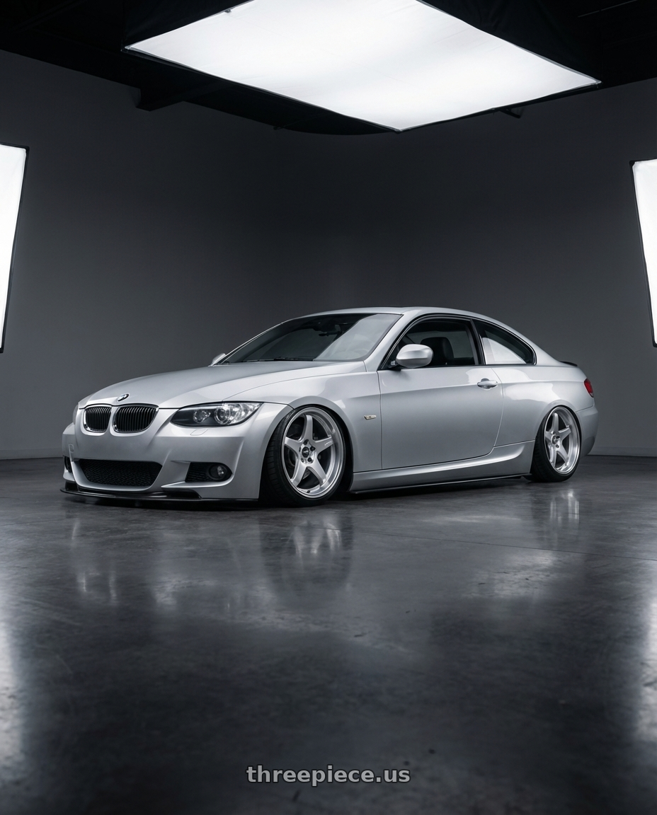 2012 BMW 3 Series E92 with ESR Wheels APEX SERIES AP5 5x120 19x8.5 +30 Hyper Silver wheels