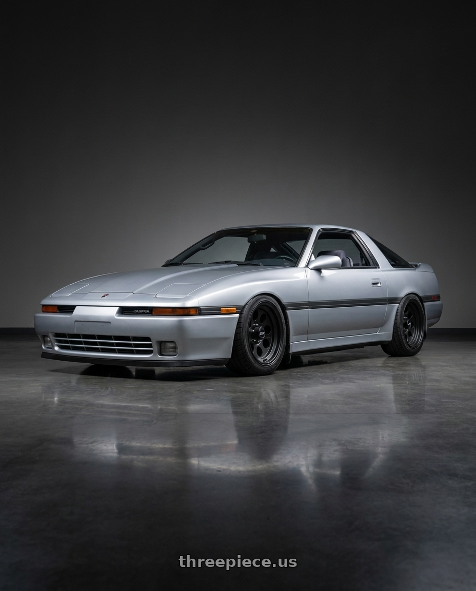 1987 Toyota Supra  with Mickey Thompson Classic III Black 5x139.7 15x8 -22 Matte Black wheels