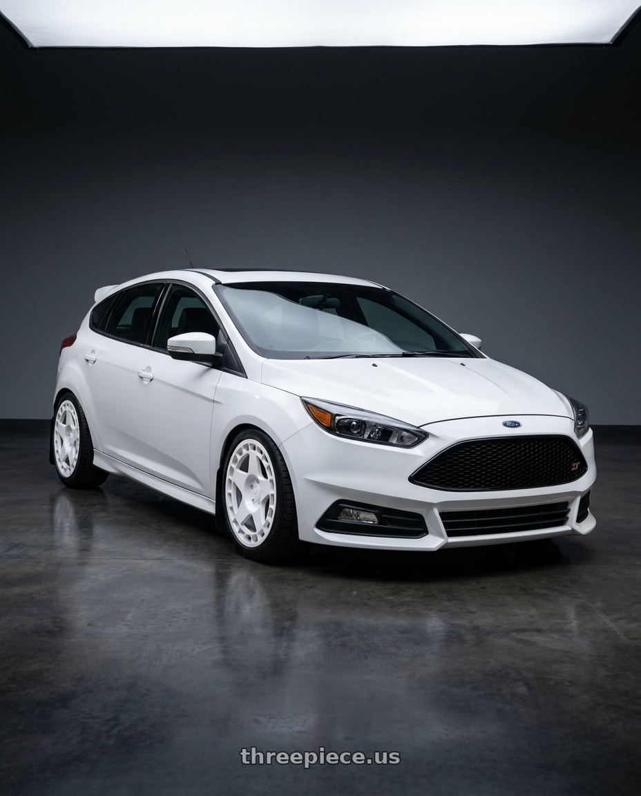 2016 focus st  with fifteen52 TURBOMAC 5x108 18x8.5 +42 RALLY WHITE (GLOSS WHITE) wheels