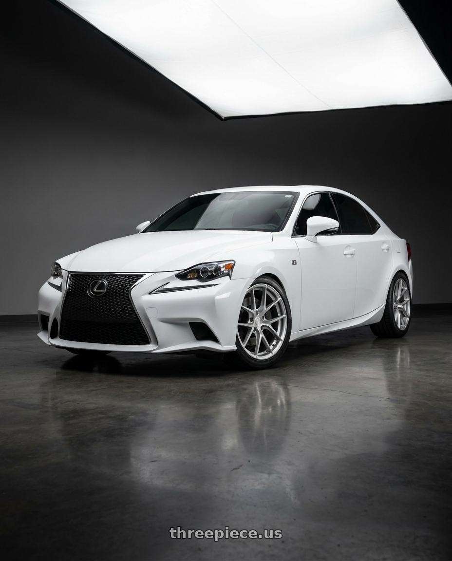 2016 Lexus is 350 f with Aodhan AFF7 5x114.3 18x9.5+35 Gloss Silver Machined Face wheels