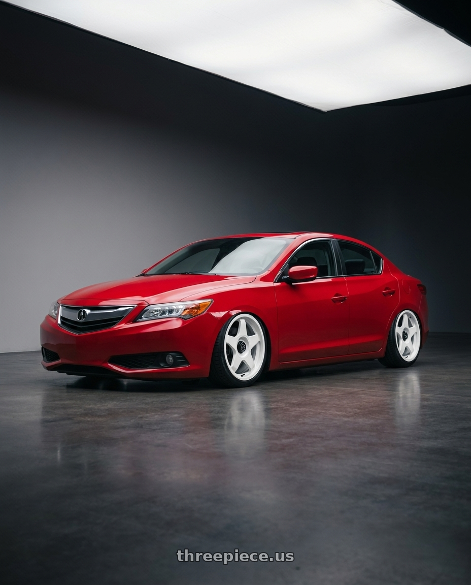 2012 Acura ILX with fifteen52 CHICANE 5x114.3 / 5x100 18x8.5 +35 RALLY WHITE (GLOSS WHITE) wheels