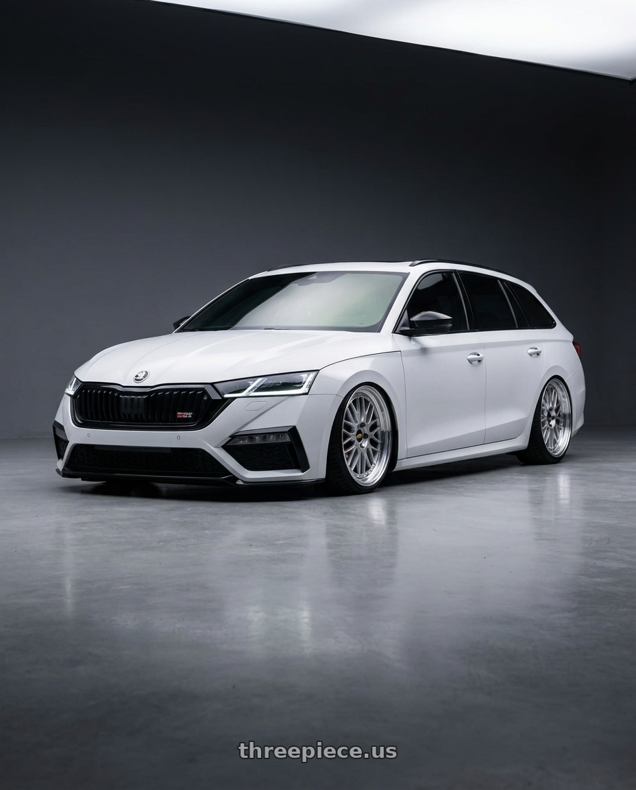 2024 Octavia Combi RS with BBS LM 5x112 20x8.5+38 Diamond Silver wheels