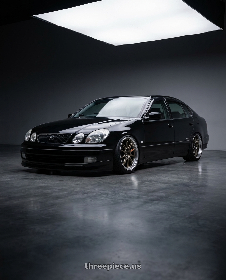 1998 Toyota Aristo with Work Emotion Zr10 5x114.3 18x9.5 +38 Titanium Diamond Lip Cut wheels