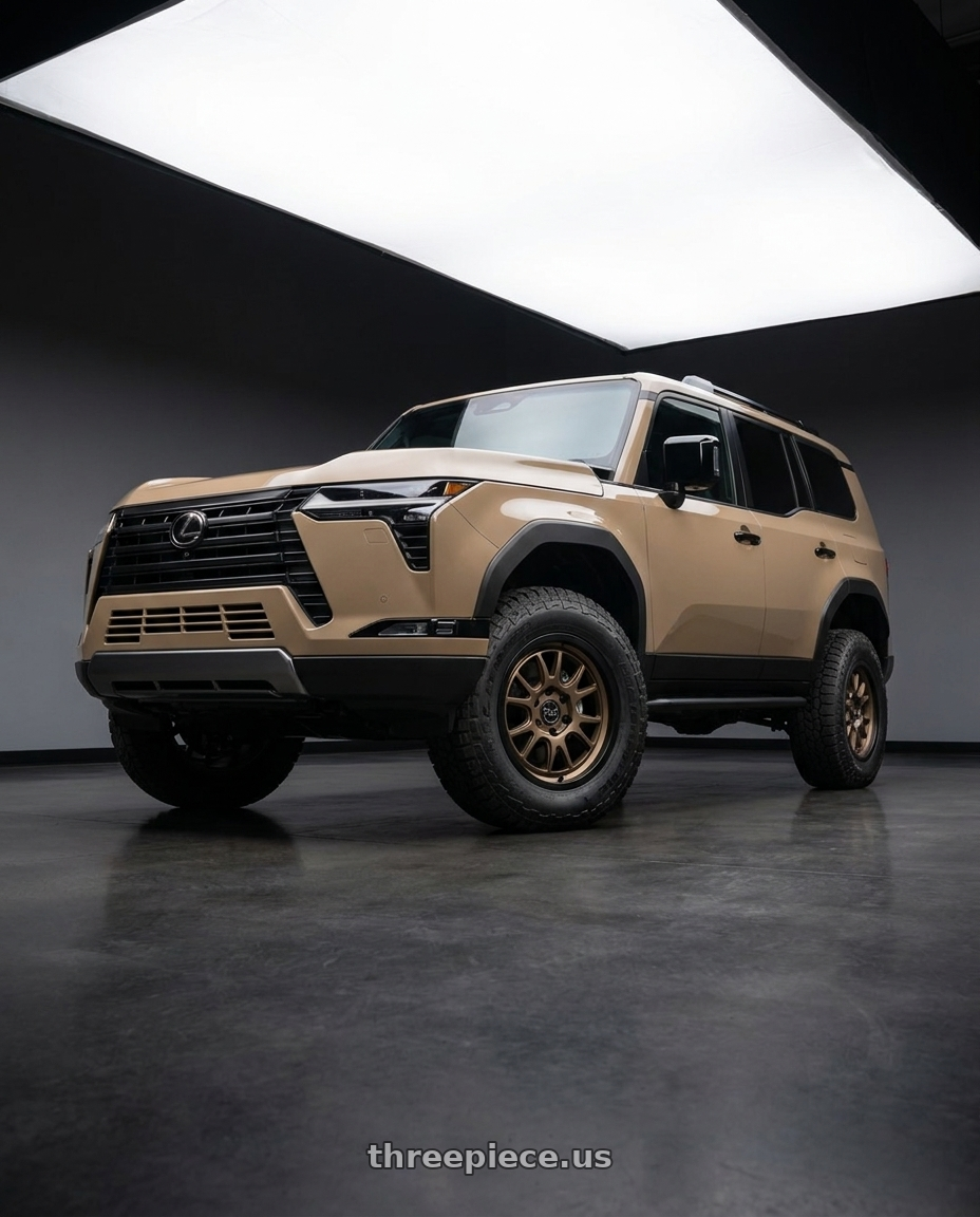 2025 LEXUS GX 550 OVERTRAIL with Black Rhino Hard Alloys BR025 RIVAL 6X139.7 17x8.5 +25 BURNT BRONZE W/ MATTE BLACK LIP wheels