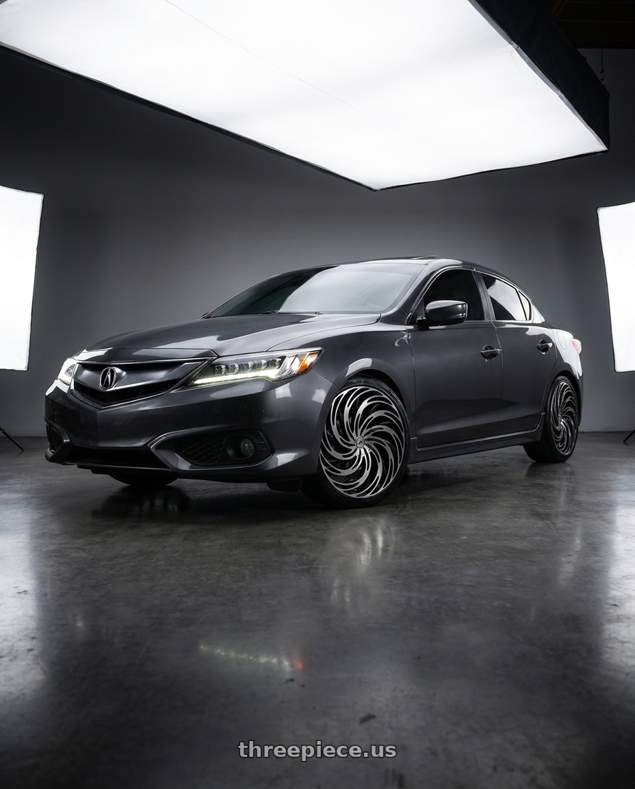 2026 Acura Ilx with Azara AZA-531 5x114.3 / 5x120 22x8.5 +38 Gloss Black & Machined wheels