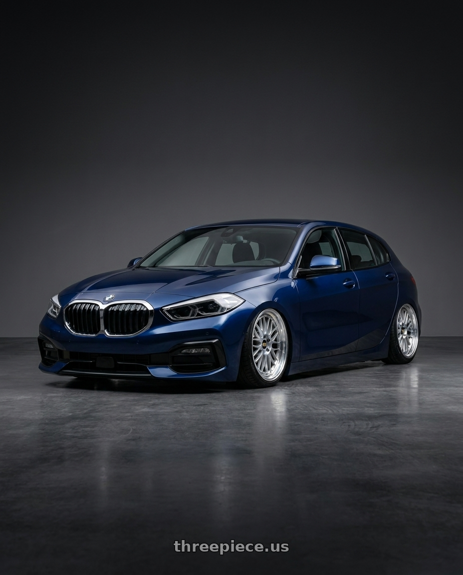 2021 Bmw 1 series with BBS LM 5x112 19x9.0+42 Diamond Silver wheels