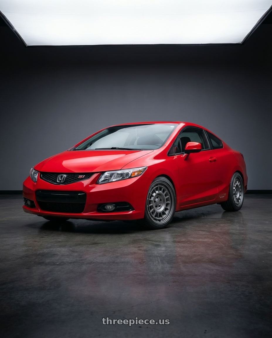 2015 Honda Civic Si with fifteen52 ALPEN MX 5x114.3 17x8 +38 FROSTED GRAPHITE (SATIN GREY) wheels