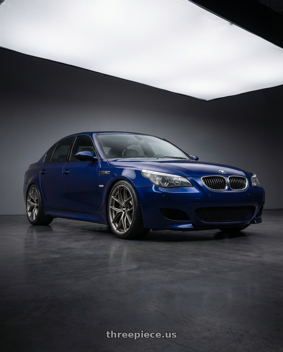 2010 BMW M5 E60 with BBS CC-R 5x120 19x9.0+48 Satin Platinum wheels