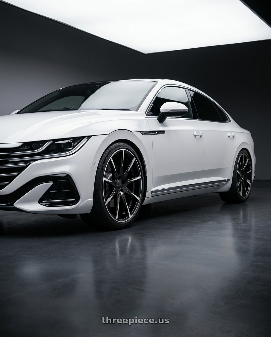e.g. 2024 arteon white with RAVETTI M9 5X120 20x8.5 +35 BLACK MACHINED wheels