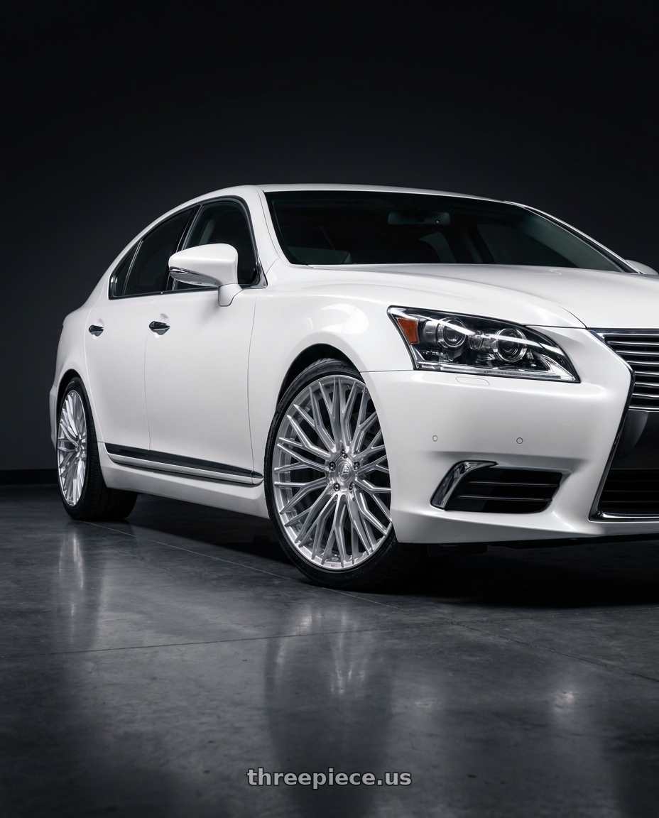 2016 LEXUS LS460 with Brada FR100 5x120 21x9 +25 Diamond Silver wheels