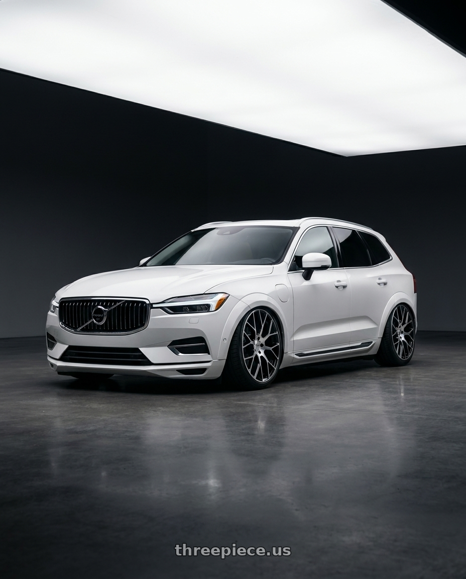2020 Volvo xc60 with Petrol P2B 4X114.3 15X7 +40 GLOSS BLACK W/ MACHINED FACE wheels