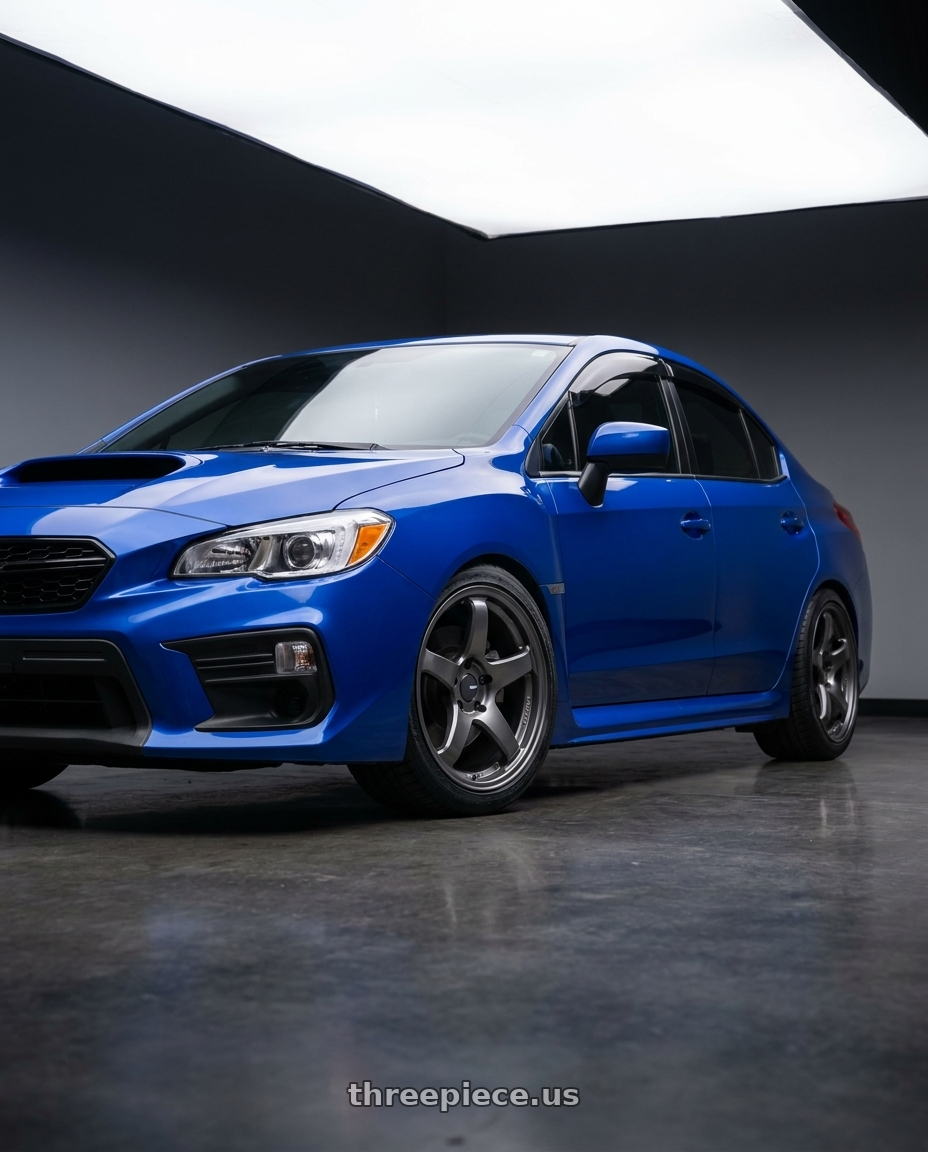 2021 Subaru WRX with Enkei PF05 5x114.3 18x9.5+38 Matte Gunmetal wheels