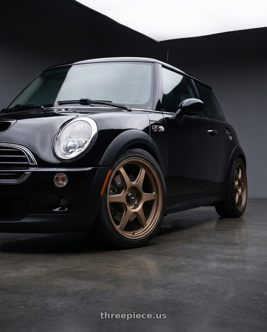 2003 mini cooper s  with Konig Hexaform 4x100 17x8+45 Matte Bronze wheels