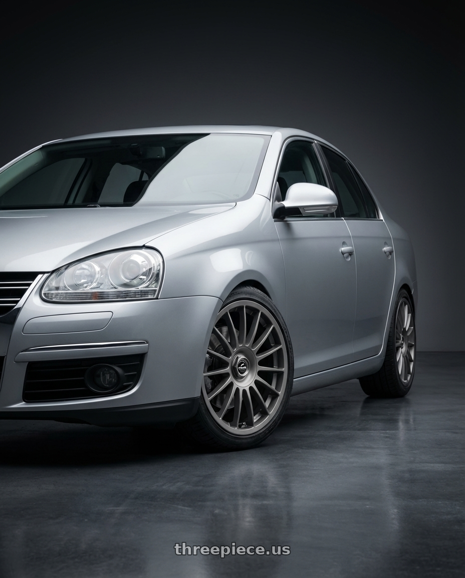 2009 Volkswagen Jetta GLI MK5 with fifteen52 PODIUM 5x112 / 5x120 18x8.5 +35 FROSTED GRAPHITE (SATIN GREY) wheels