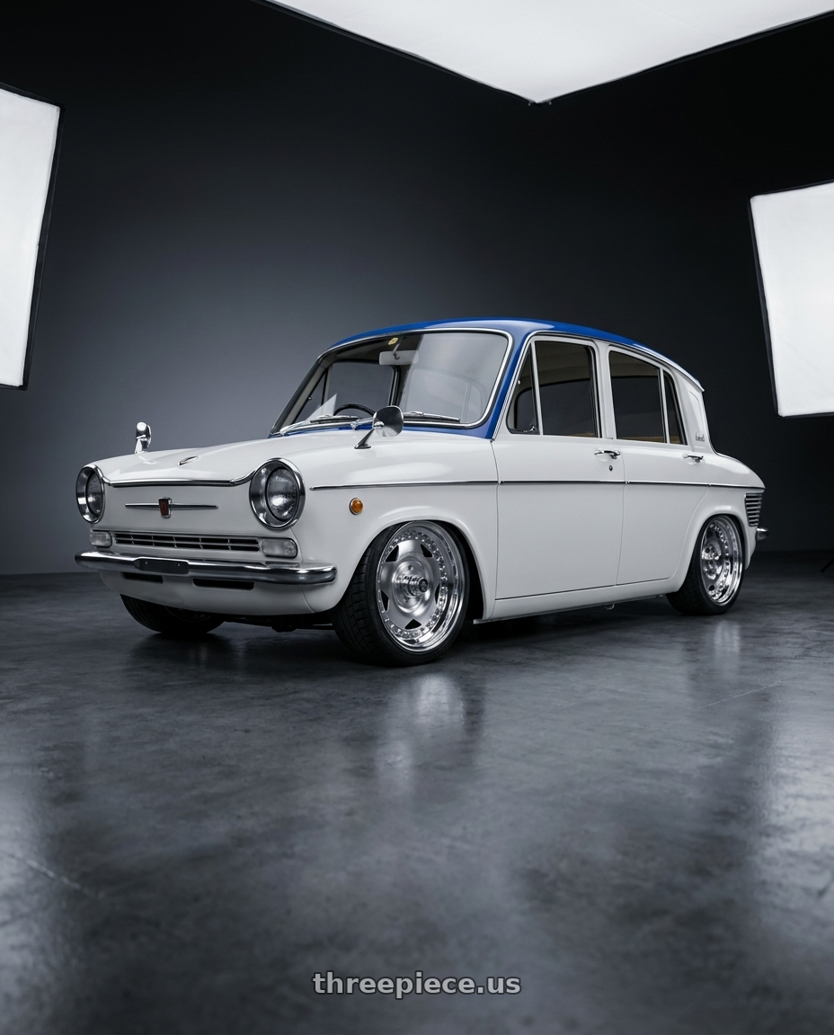 1967 Mazda Carol with Center Line Convo Pro 2.0 5X114.3 15x10 -12 Polished wheels