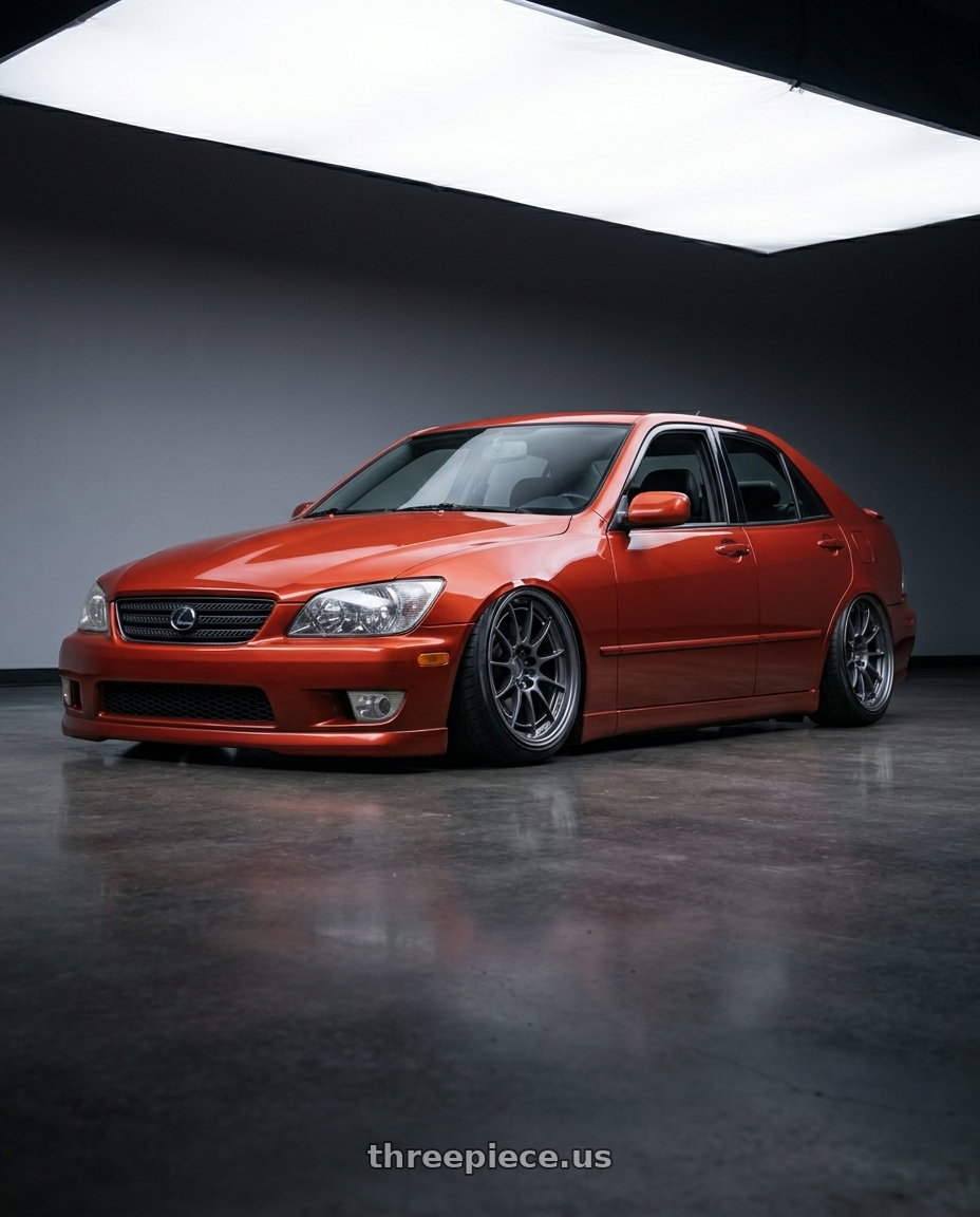 2001 Lexus IS300 Auburn Sky with Enkei NT03+M 5x100 18x9.5+40 Gunmetal wheels