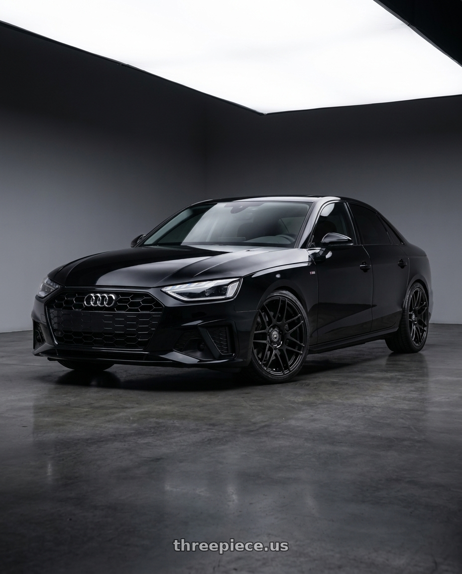 2020 Audi A4 Premium with Forgestar F14 5x112 19x8.5 +35 Gloss Black wheels