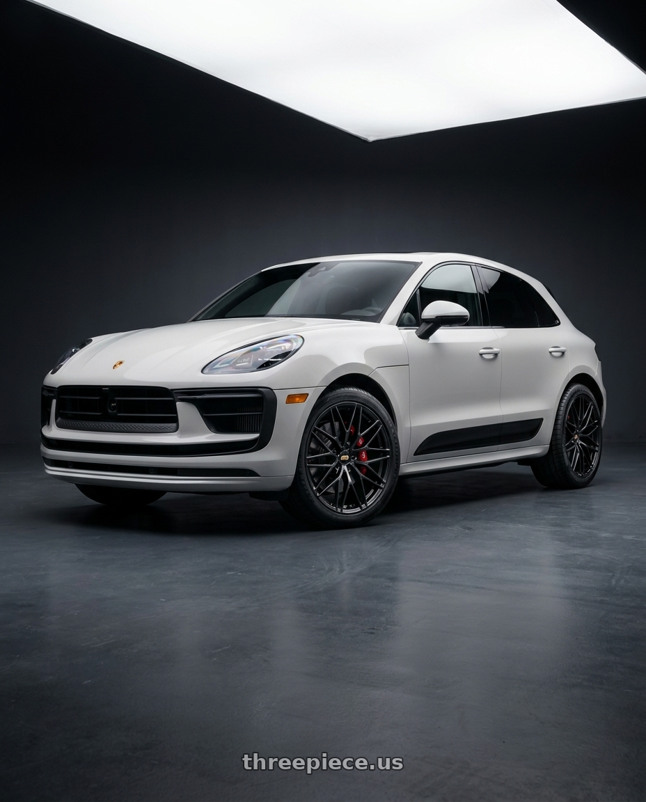2022 porsche macan gts with BBS RE-V7 5x112 21x10.5 +15 Gloss Diamond Black wheels