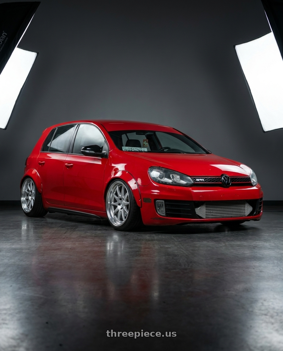 2012 Golf gti mk6  with Aodhan DS02 5x114.3 18x10.5+15 Silver w/Machined Face wheels