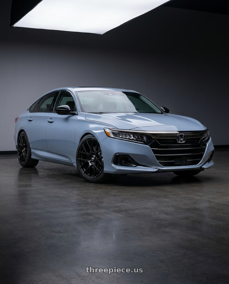 2021 Honda Accord EX-L with Enkei Raijin 5x114.3 18x9.5+35 Black wheels