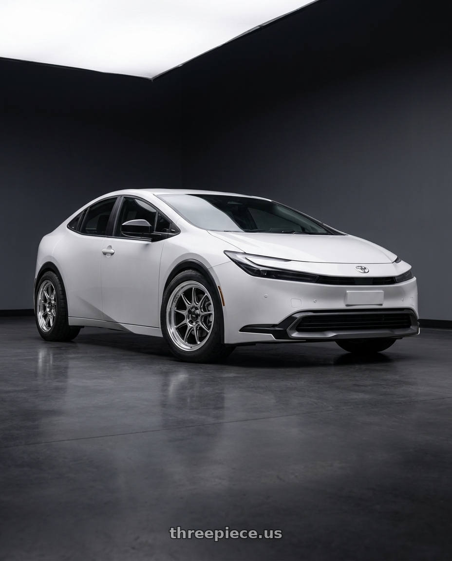 2024 Toyota Prius with Konig Countergram 5x114.3 17x8+38 Hyper Chrome / Machined Lip wheels