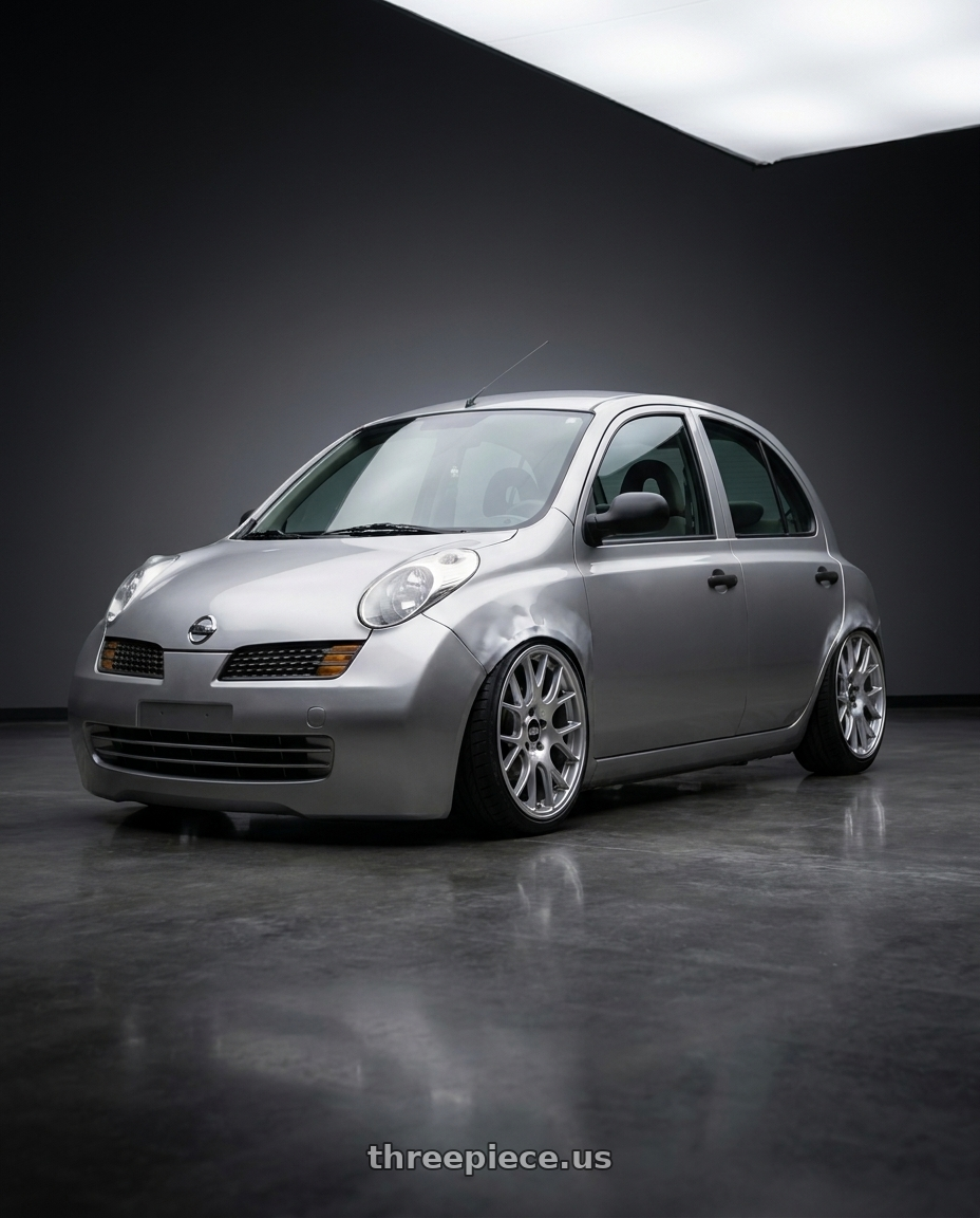 2007 Nissan march with BBS CH-R 5x130 19x8.5 +51 Brilliant Silver Polished Rim Protector wheels