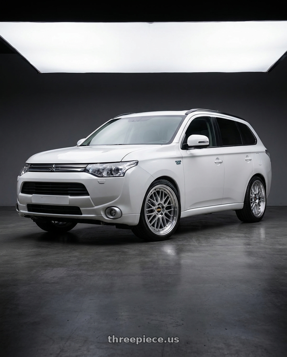 2015 mitsubishi outlander white color with BBS LM 5x114.3 20x9.0+40 Diamond Silver wheels