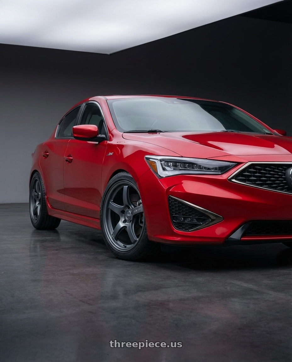 2012 Acura ILX with Gram Lights 57CR 5x114.3 17x9+12 Gunblue II wheels