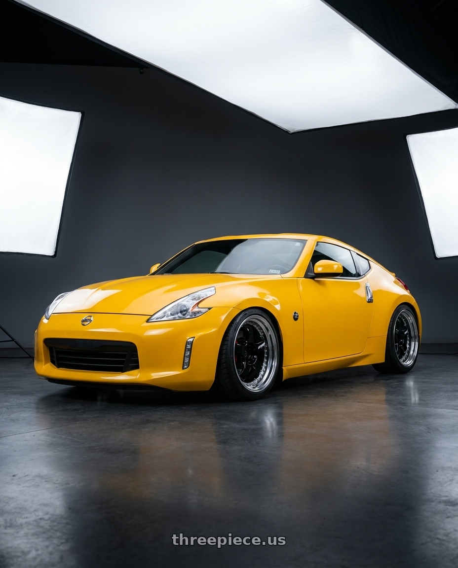 2017 Nissan 370z with Work Meister S1 3P 5x114.3 19x9.5+31 L Disk Black wheels
