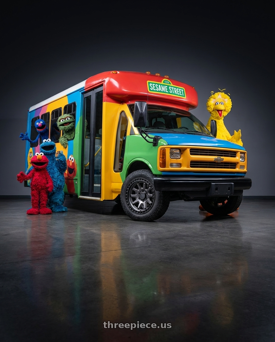 2021 sesame street crew with Black Rhino CALICO 5X127 17X8.5 +34 MATTE GUNMETAL W/ MATTE BLACK LIP wheels