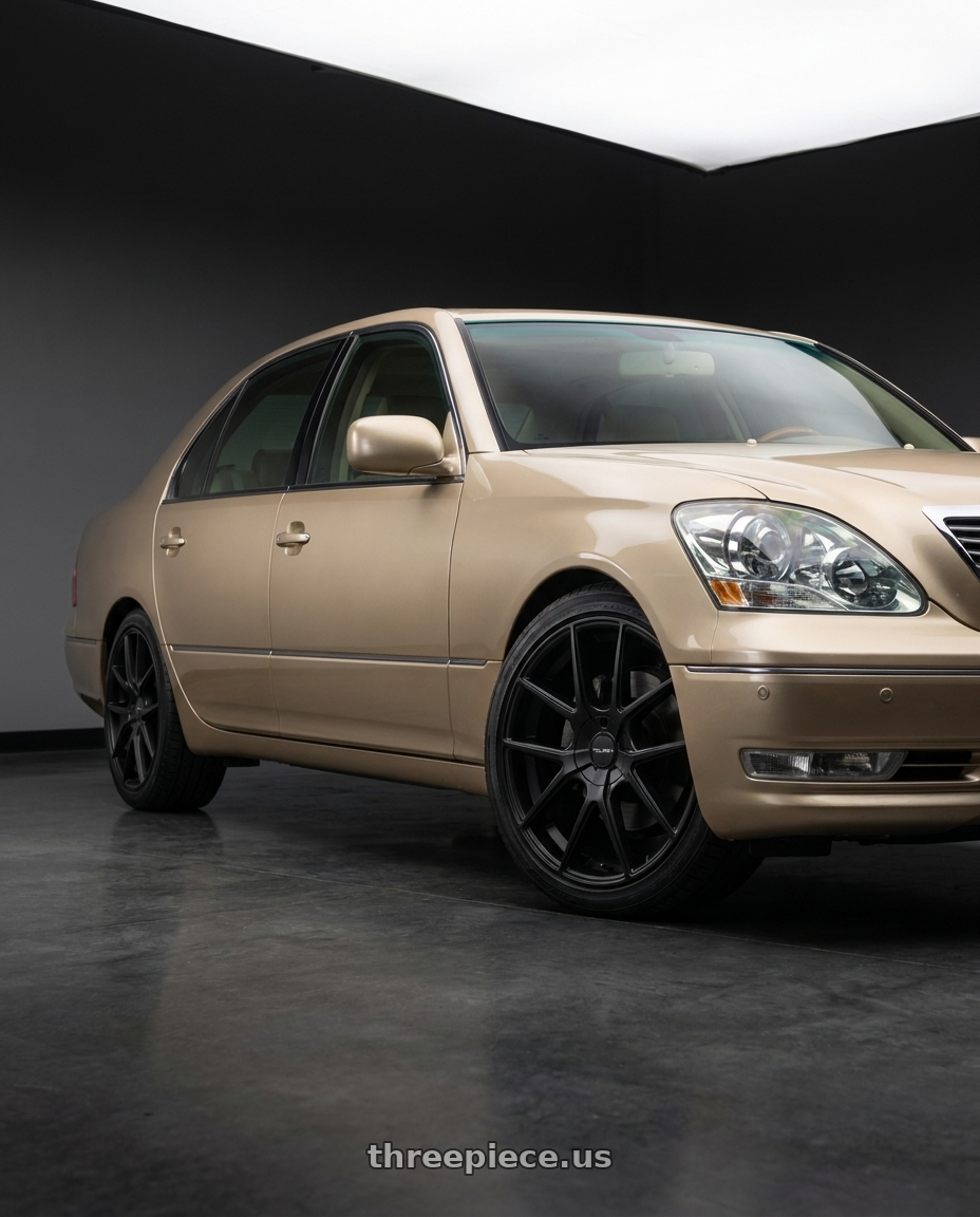 2001 Lexus LS430 Base Mystic with TOUREN TR60 3260 5x108/5x114.3 19x8.5 +40 MATTE BLACK wheels