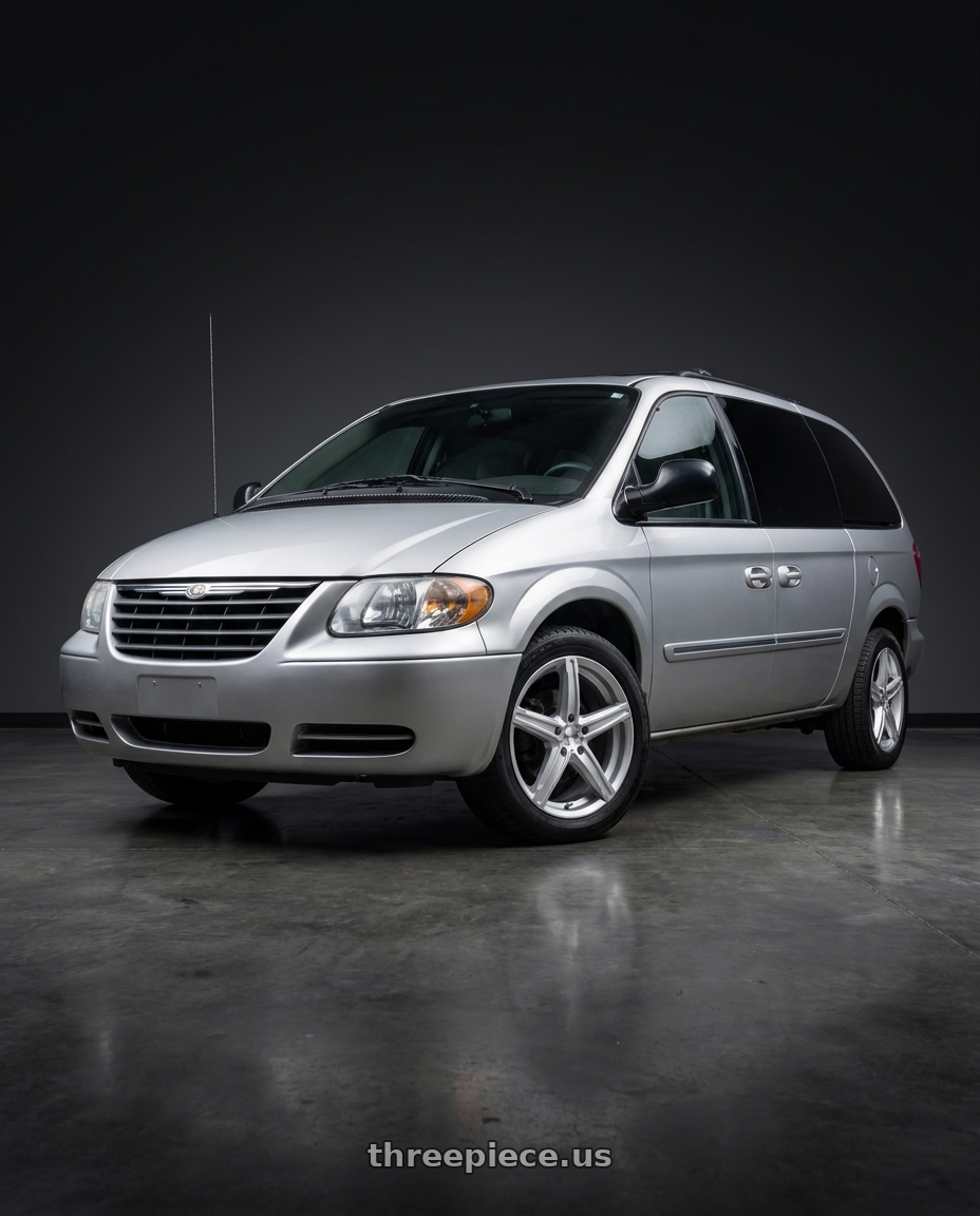 2006 Chrysler town country touring with Vision Street-Designs 469 Boost 5x114.3 18x8+38 Silver wheels