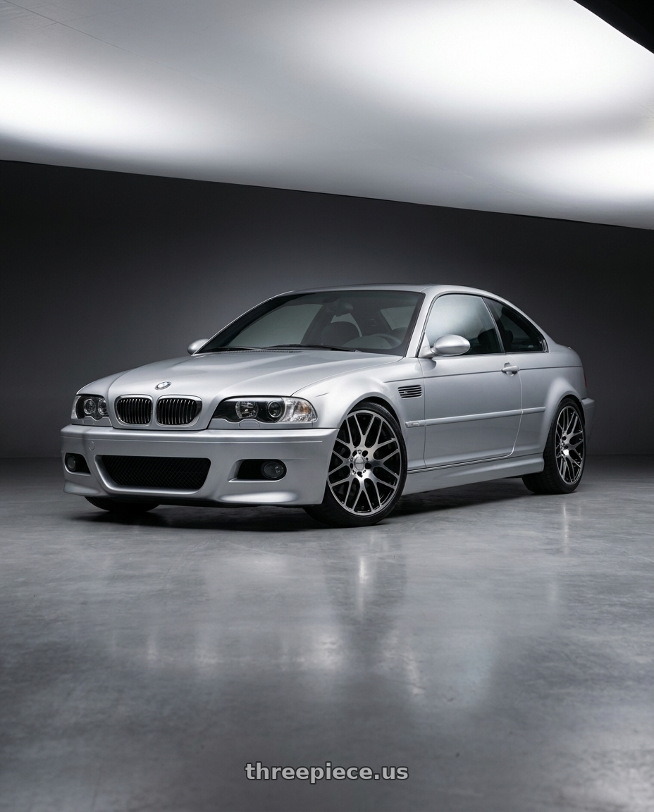 2003 BMW M3 with Coventry ASHFORD 5X108 19X8.5 +35 GLOSS BLACK W/ MIRROR CUT FACE wheels