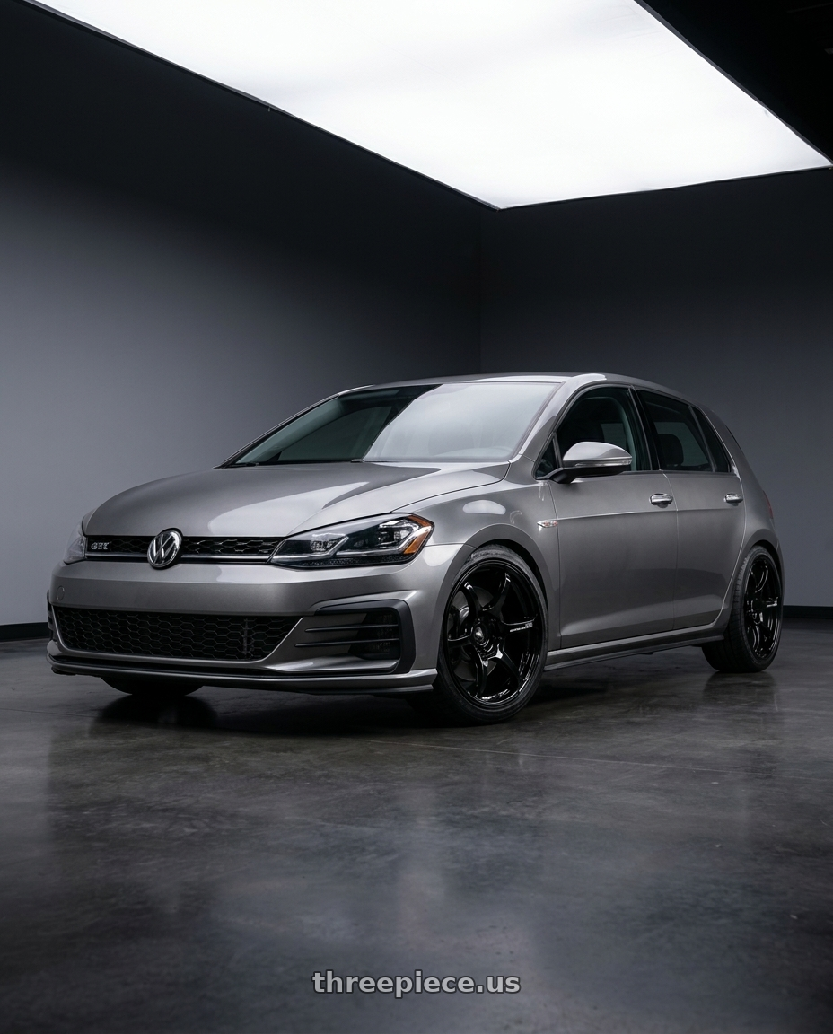 2019 Volkswagen GTI MK7 with Advan RGIII 5x112 18x8+42 Gloss Black wheels