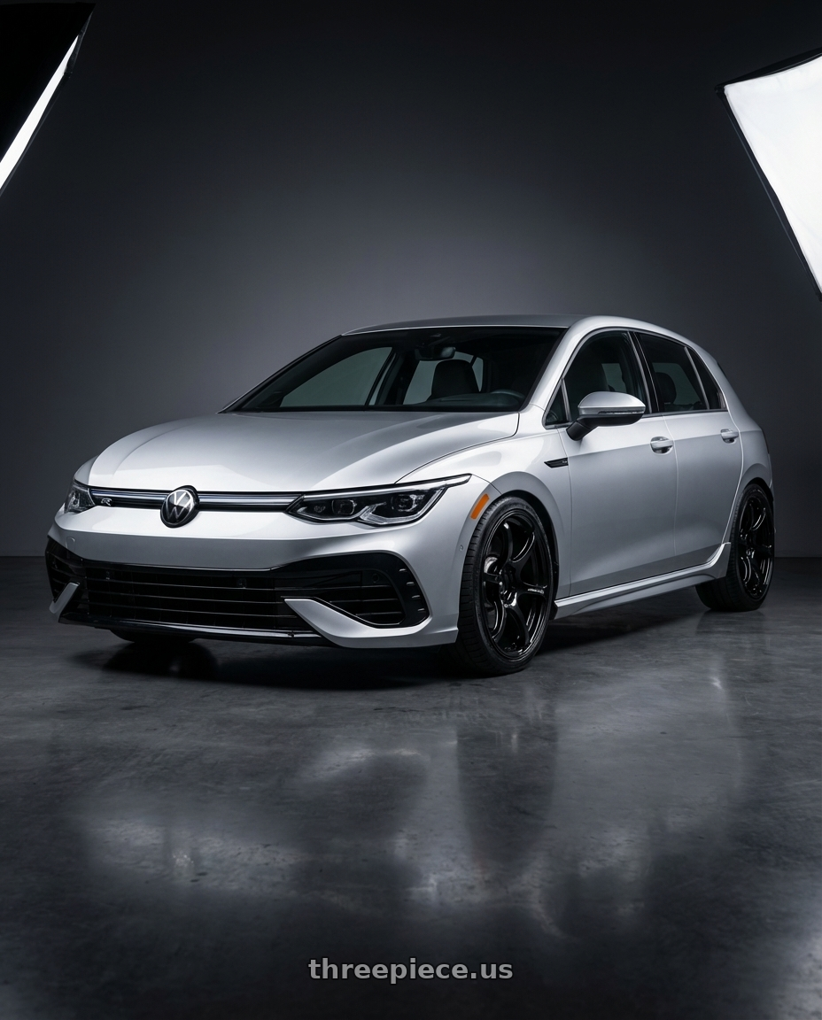 2024 Volkswagen Golf R MK8 with Advan RGIII 5x112 19x8.5+45 Gloss Black wheels