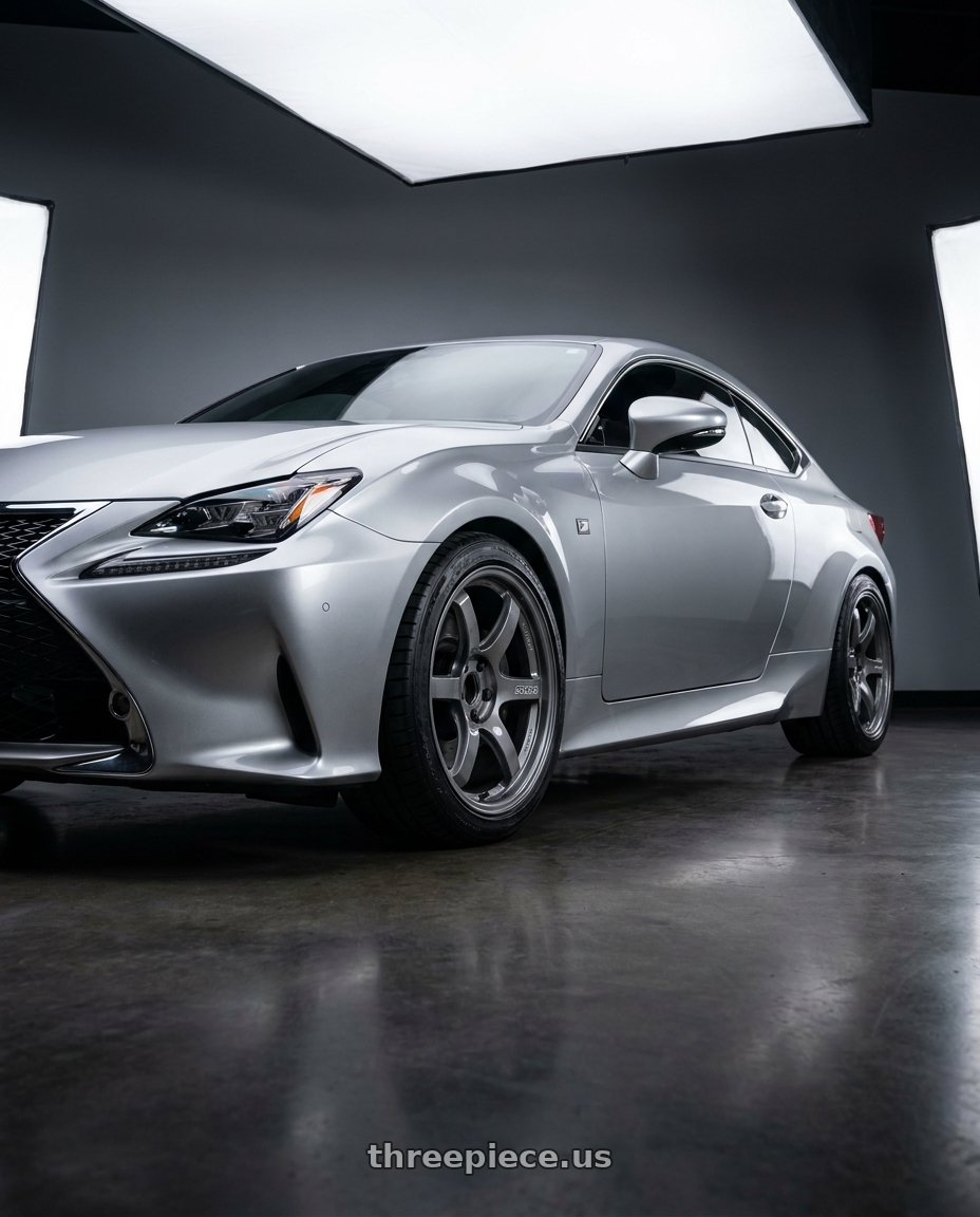 2016 Lexus RC 350 F Sport with Gram Lights 57CR 5x114.3 19x9.5 +35 GLOSSY GRAY wheels