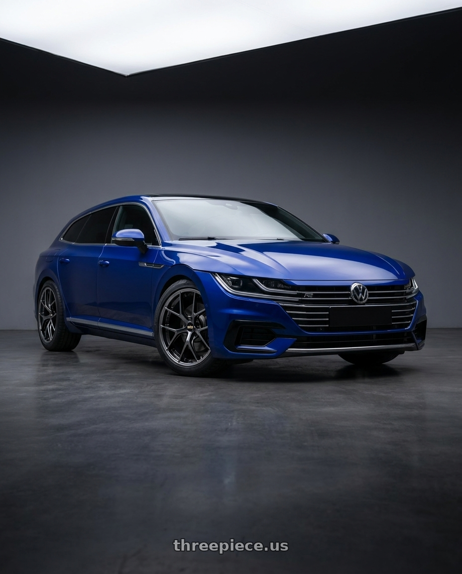 2022 vw Arteon shooting brake Lapiz Blue with BBS RI-S 5x112 20x9.0+34 Diamond Black wheels