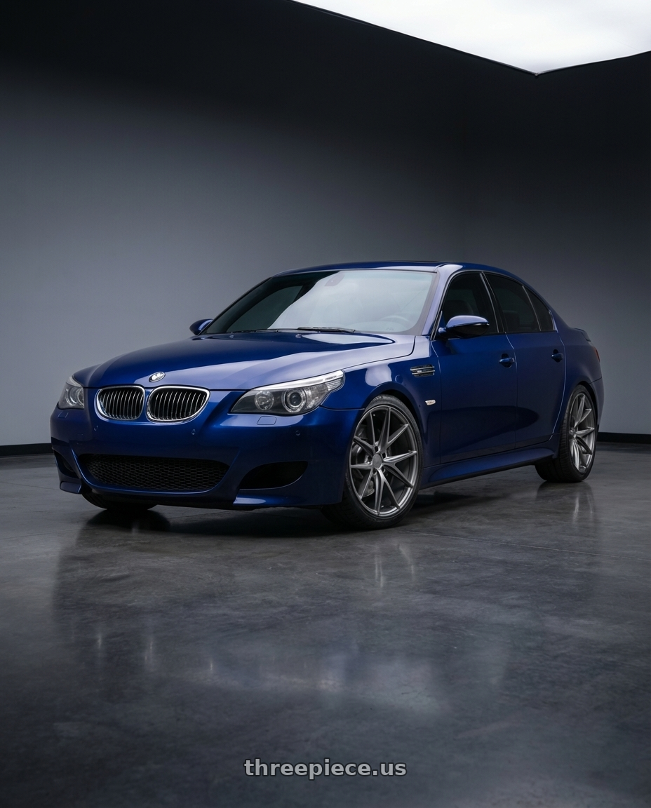 2010 BMW M5 E60 with Niche 1PC M116 MISANO 5X120 19X9.5 +35 MATTE GUN METAL wheels