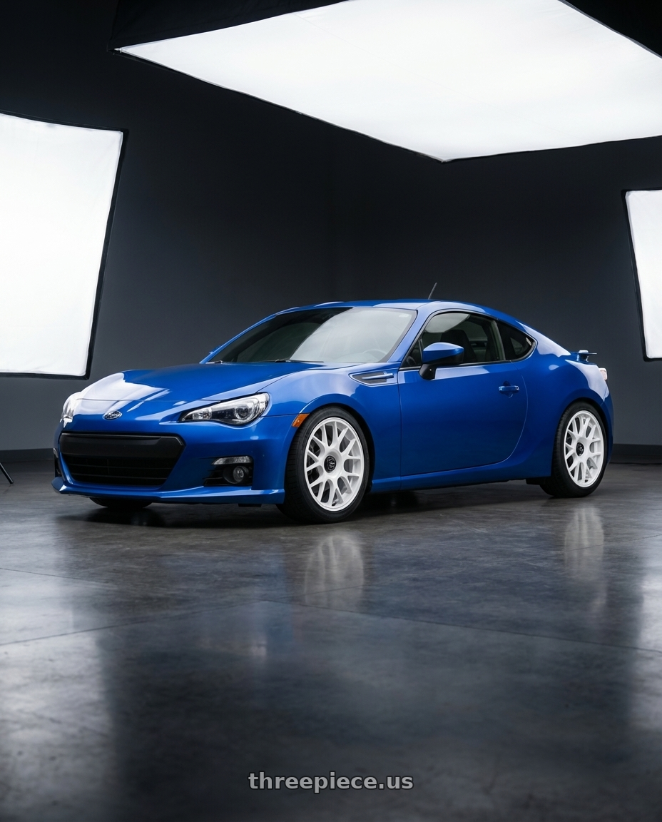 2017 Subaru BRZ with fifteen52 APEX 5x100 / 5x112 17x7.5 +35 RALLY WHITE (GLOSS WHITE) wheels