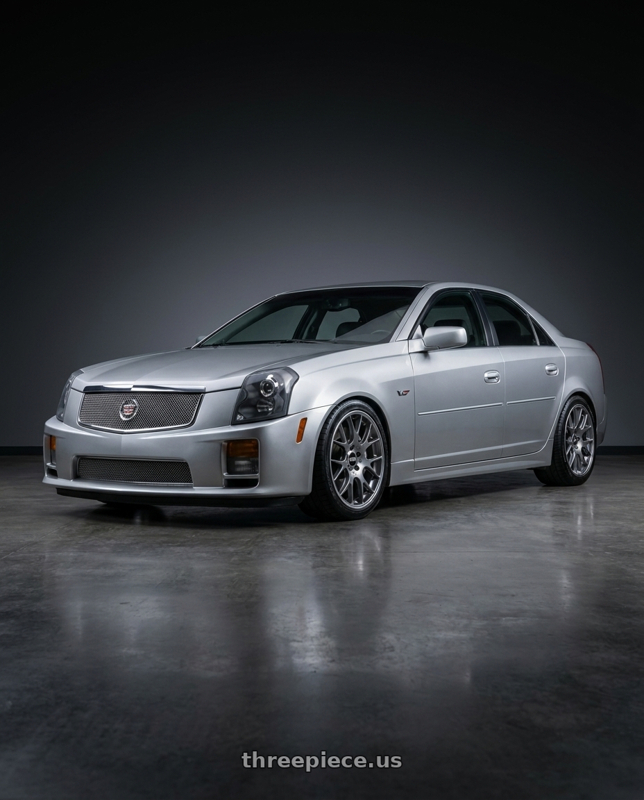 2005 Cadillac cts-v with BBS CH-R 5x120 20x9 +29 Satin Titanium Polished Rim Protector wheels