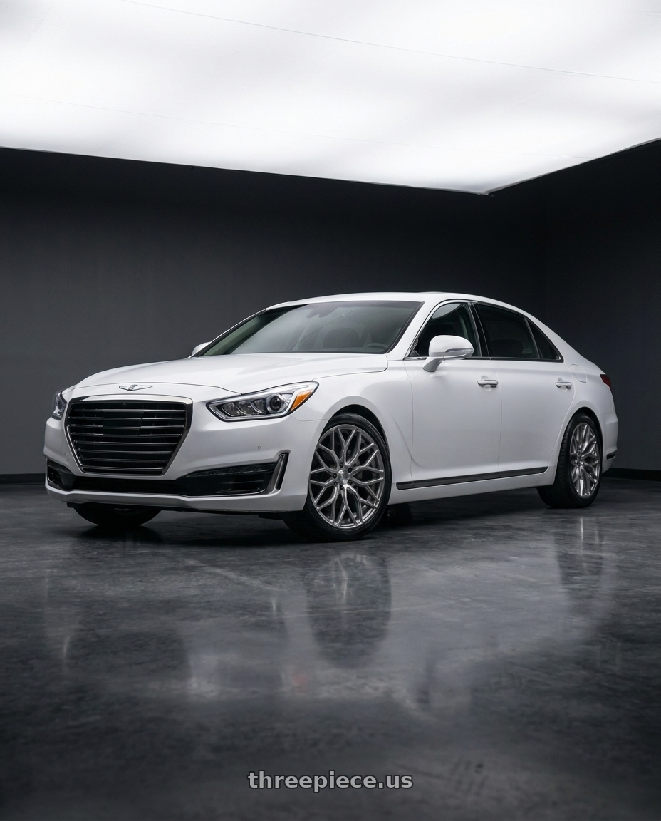 2018 genesis g90 ultimate with Axe EX30 5x114 20X8.5+40 SILVER wheels