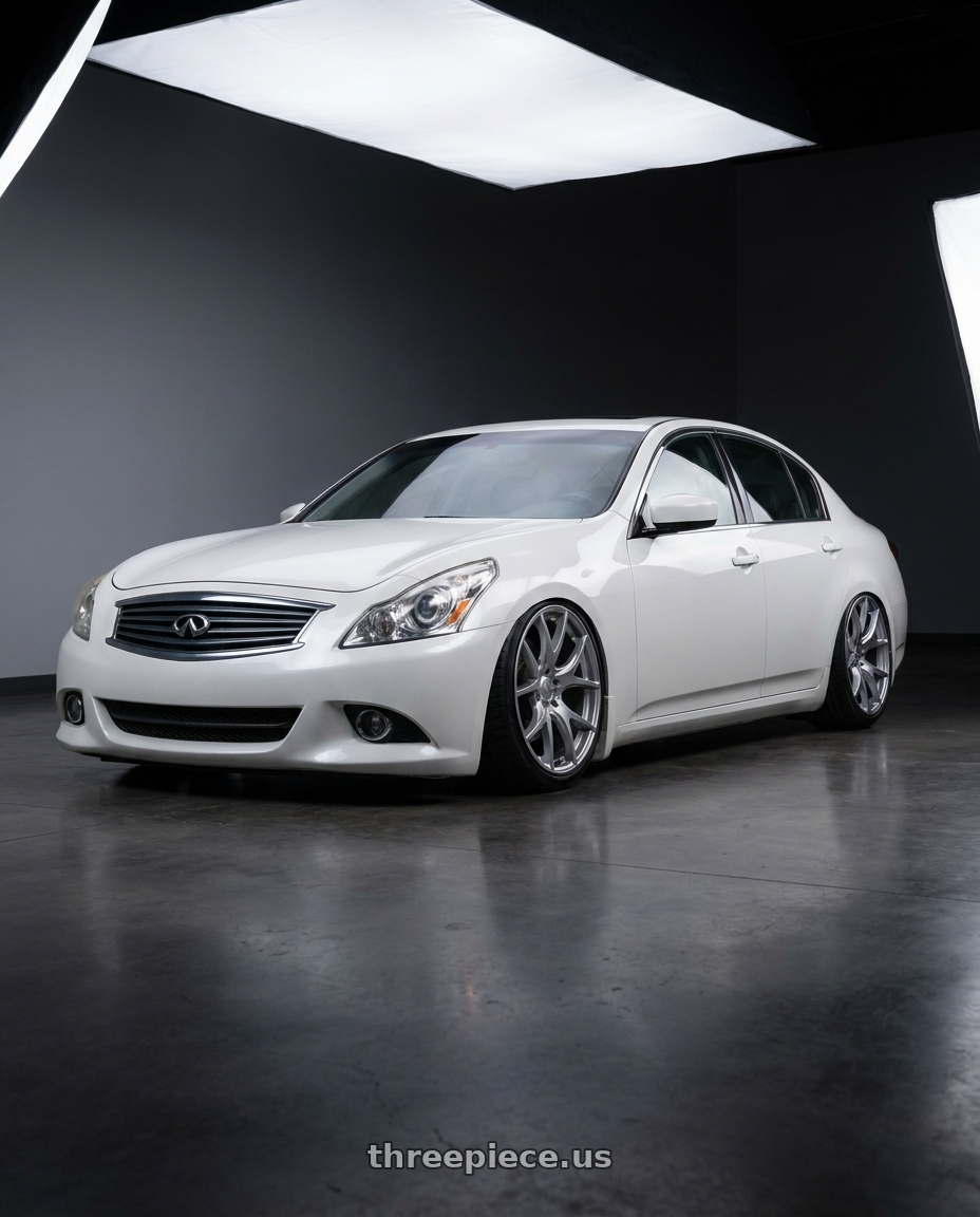 2012 Infiniti G37 with Ssr Gtv03 5x114.3 19x8.5+38  GLARE SILVER wheels