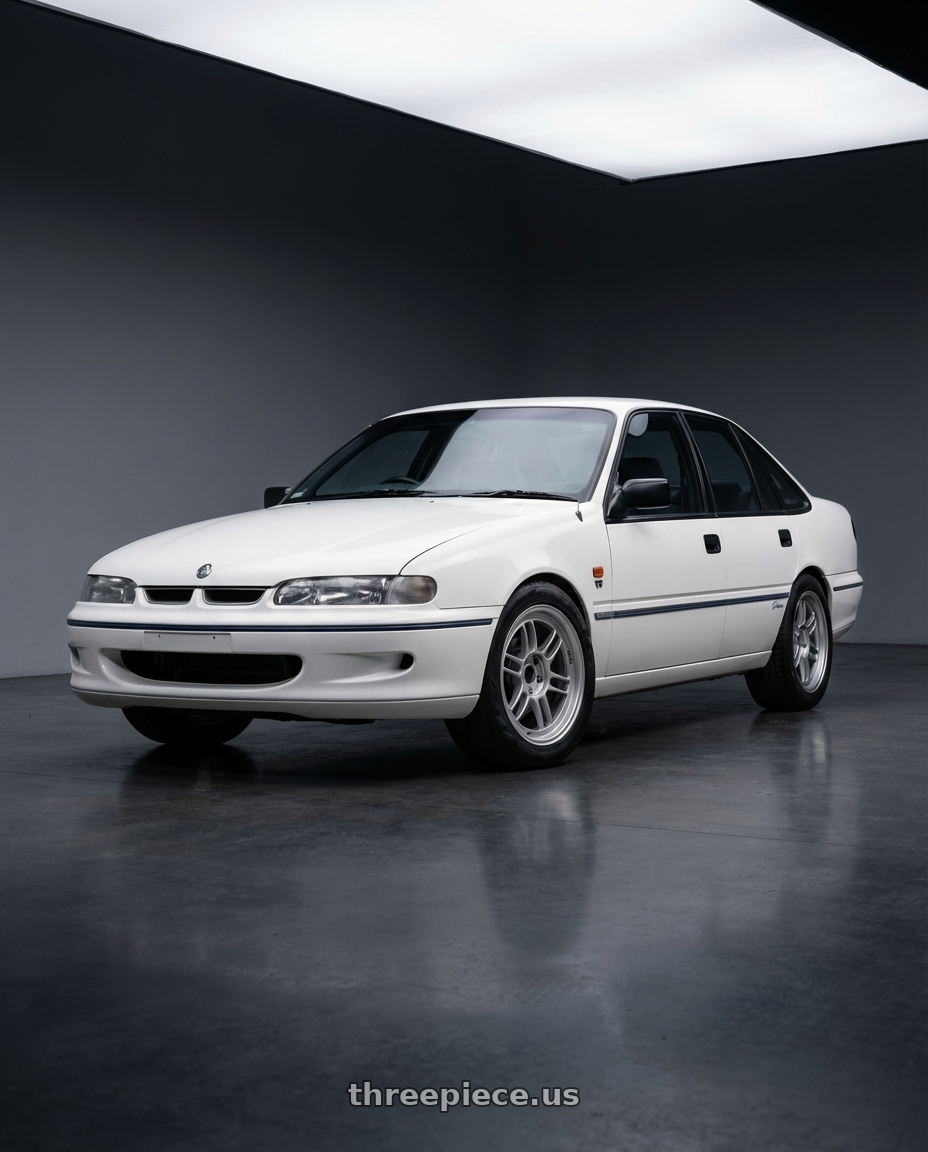 1996 Holden commodore  with Enkei RPF1 5x114.3 17x8+45 Silver wheels